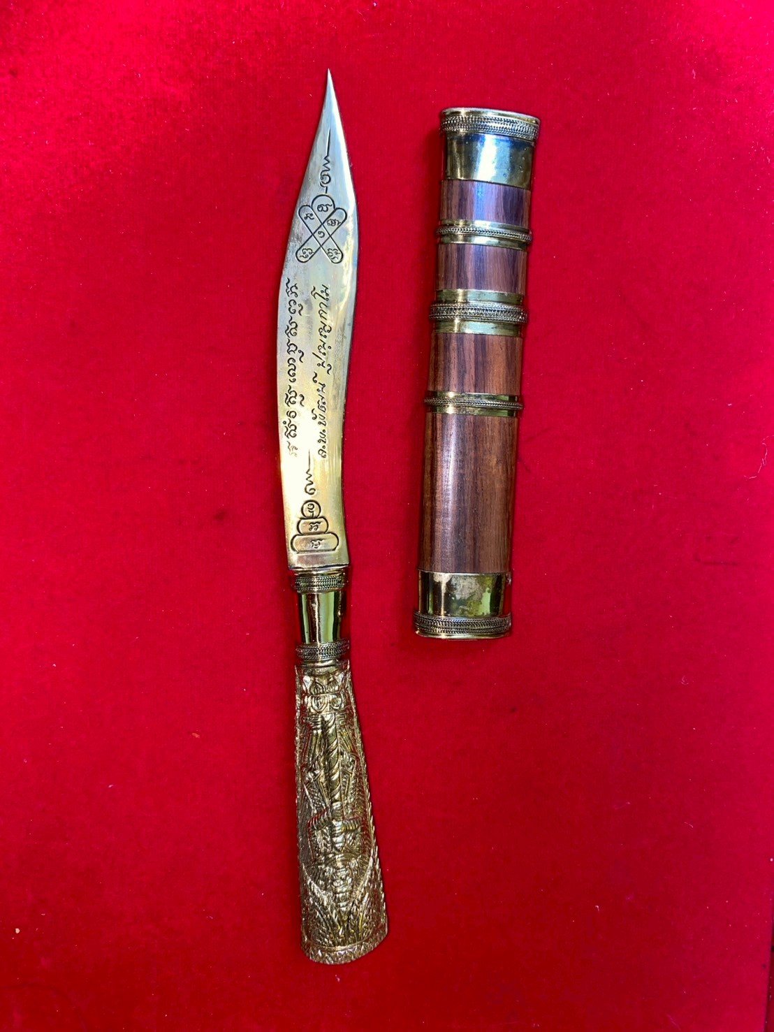 มีดหมอหลวงพ่อพัฒน์ วัดห้วยด้วน รุ่นเทพศาสตรา ขนาด 5 นิ้ว