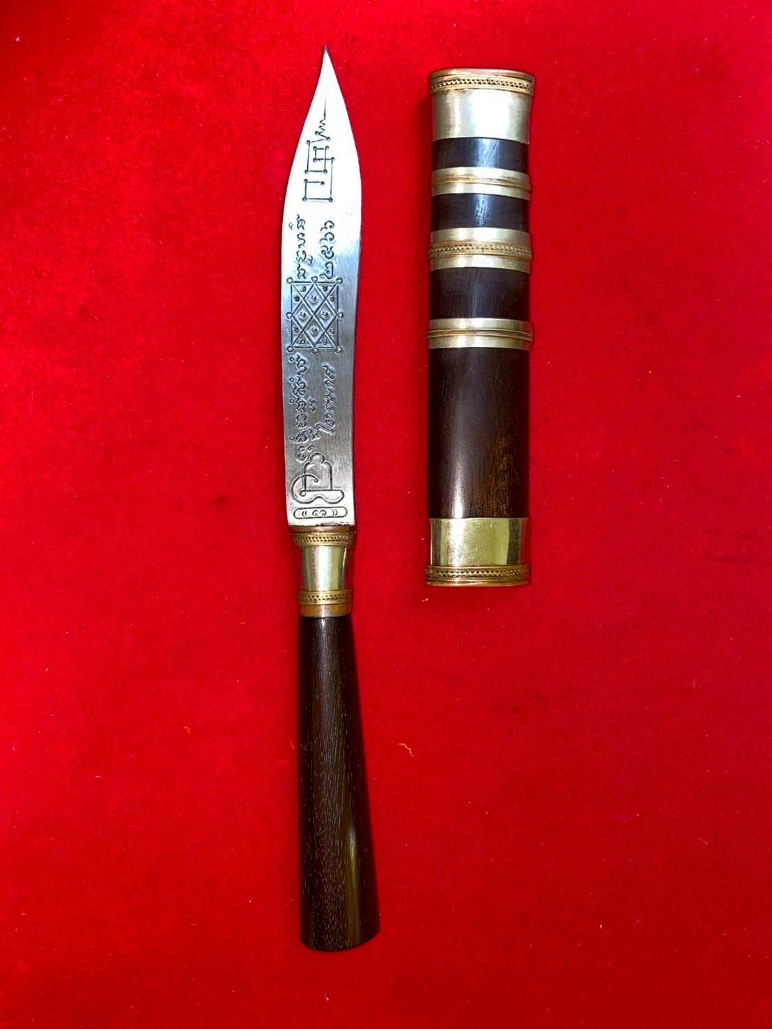 มีดหมอหลวงพ่อพัฒน์ วัดห้วยด้วน รุ่นไตรมาส๖๖ ขนาด ๕ นิ้ว