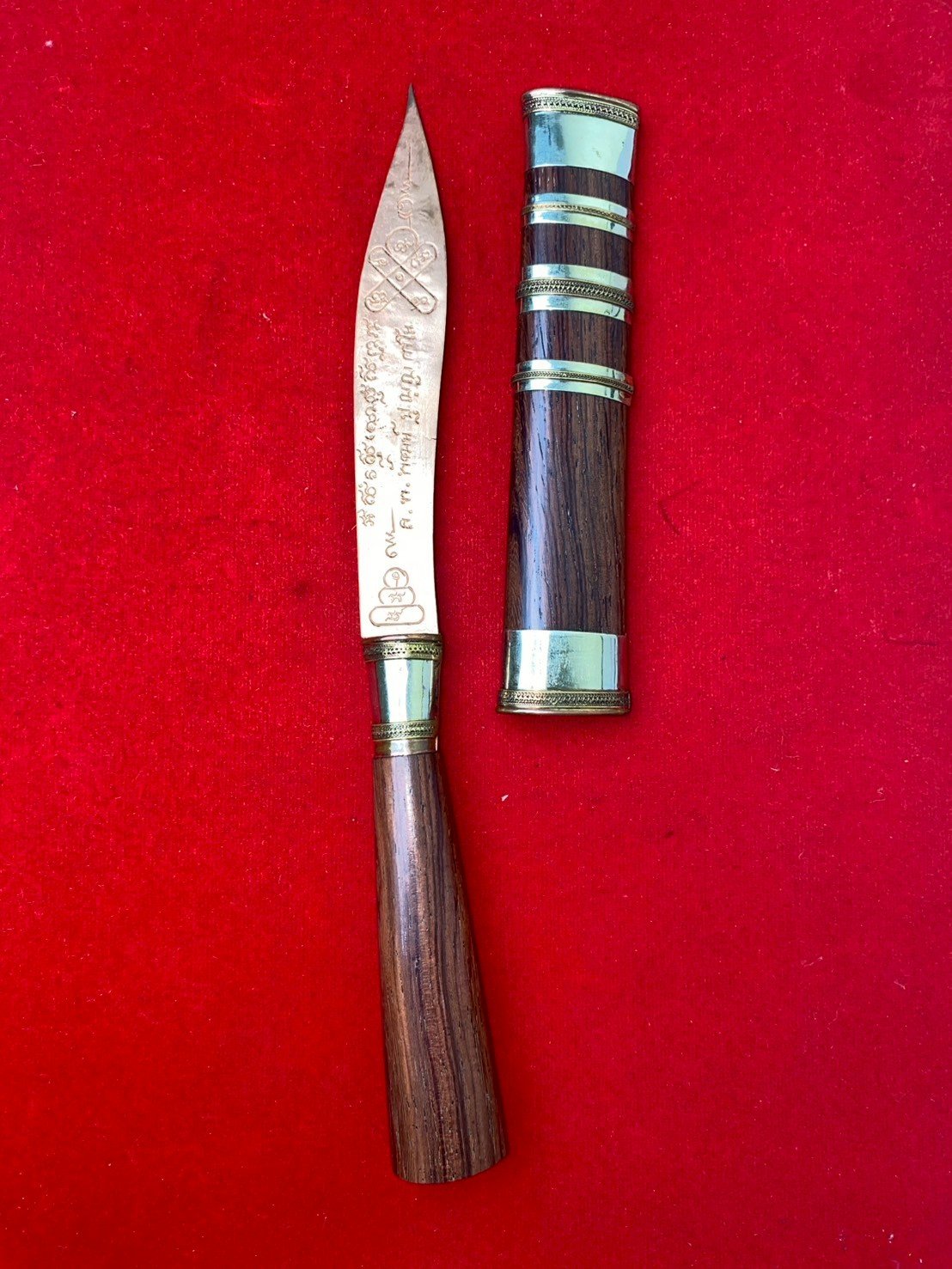 มีดหมอหลวงพ่อพัฒน์ วัดห้วยด้วน รุ่นเทพศาสตรา ขนาดใบมีด ๕ นิ้ว