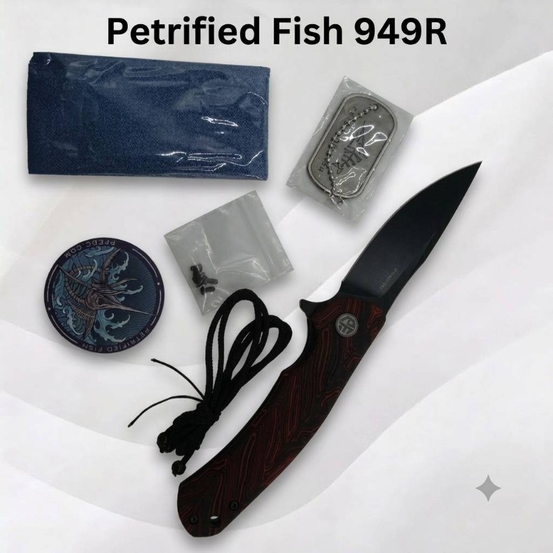 petrified fish รหัส 949R ลายเเดงดำ